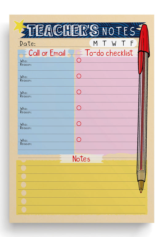 Teacher Productivity Notepad